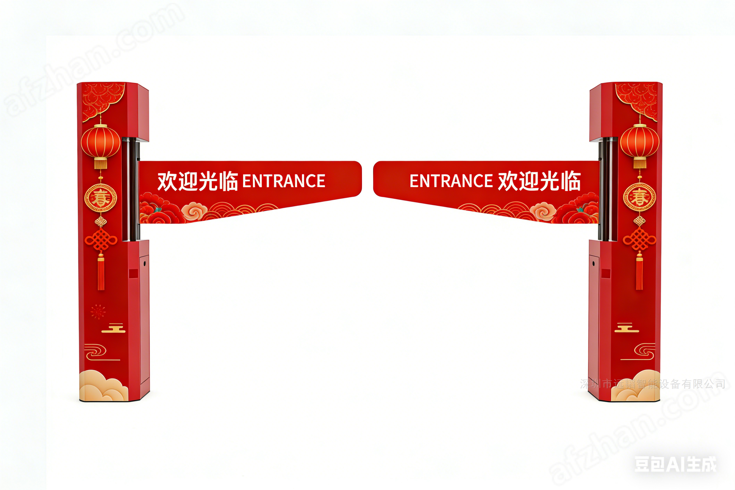 超市入口单向自动感应门只进不出